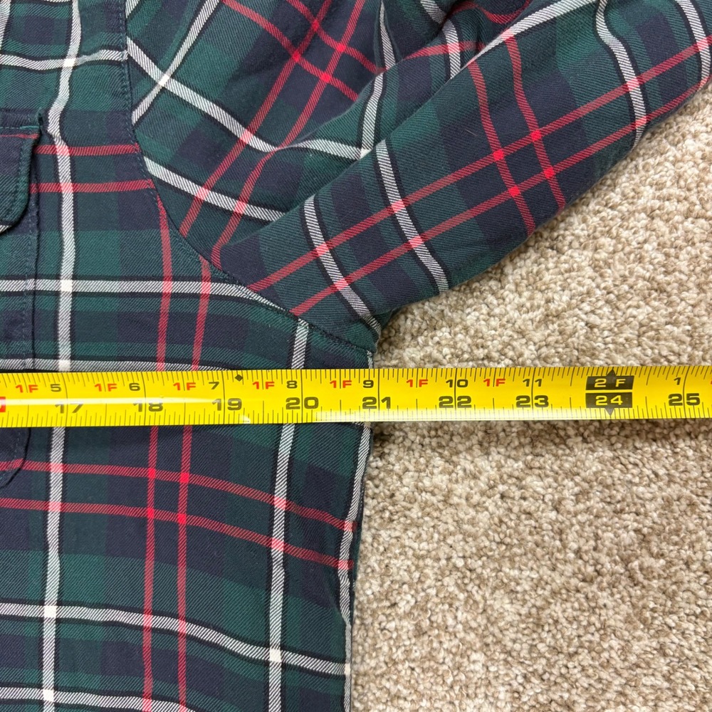 L.L. Bean Women's S Hooded Flannel Shirt Jacket Button Down Fleece Lined Shacket - Picture 6 of 7
